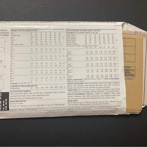 3/20 New Look 6891 uncut sewing pattern - Picture 2 of 2